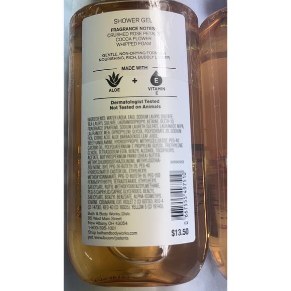 2 x Bath & Body Works WHIPPED ROSE LATTE Aloe & Vitamin E shower gel - Lot of 2 - Picture 6 of 6